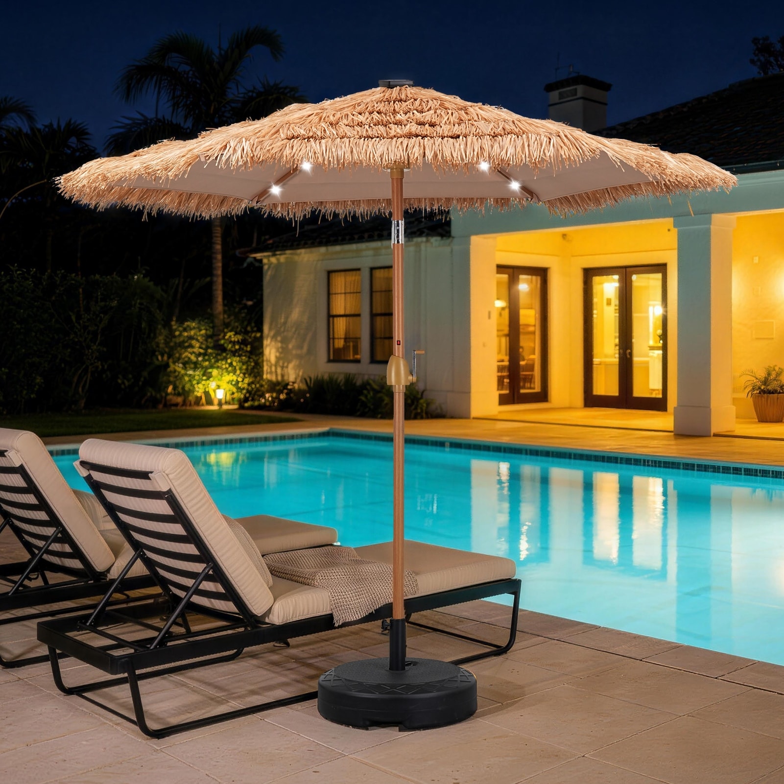 7 thatch patio umbrellas FOREVER BAMBOO Ft Natural Bamboo Seagrass Umbrella Tiki Outdoor for With Bamboo Pole Table Umbrella For Outside : Patio, Lawn & Garden With a 7.5 ft coverage area AMMSUN 7.5ft Hula Thatched Tiki
