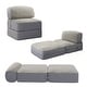 preview thumbnail 2 of 20, WOWMAX Convertible Folding Sofa Bed Folding Chair Bed with Back Bolster