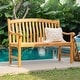 preview thumbnail 1 of 10, Cambridge Casual Sherwood Teak Wood Outdoor Bench Natural Teak