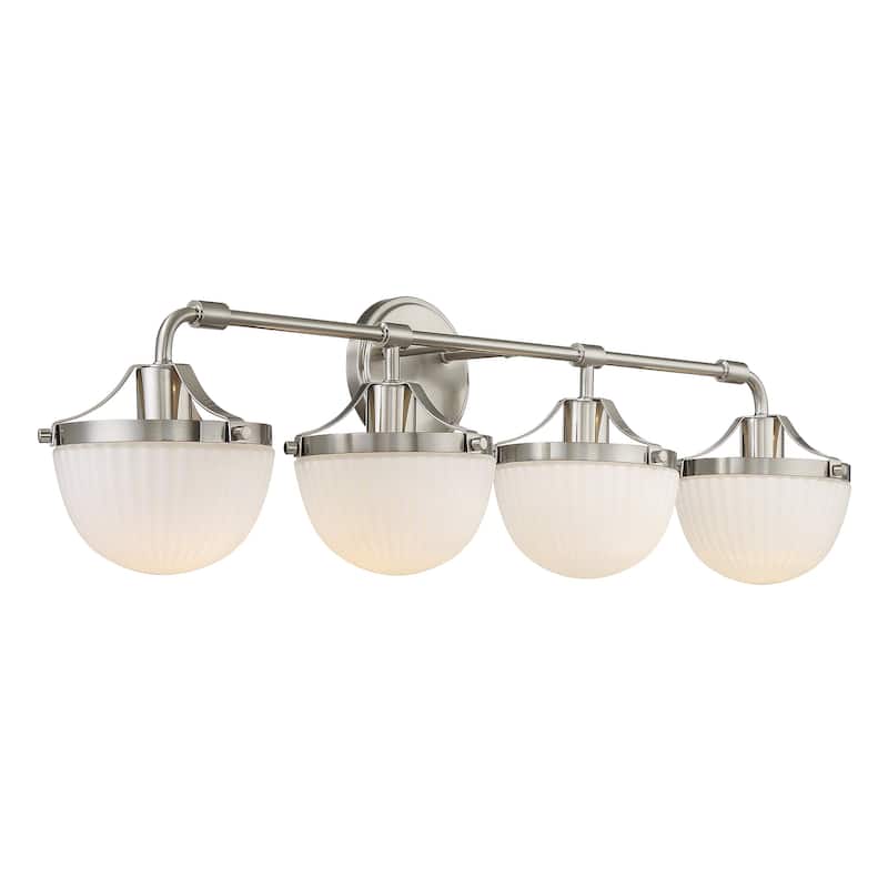 Meredith 4-Light Bathroom Vanity Light in Satin Nickel