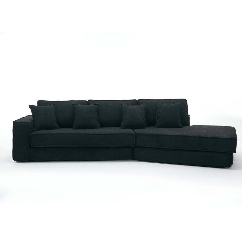 Convertible Folding Sofa Bed with Pillow, Velvet Floor Sleeper Couch for Living Room, Space-Saving Gaming Chair Mattress