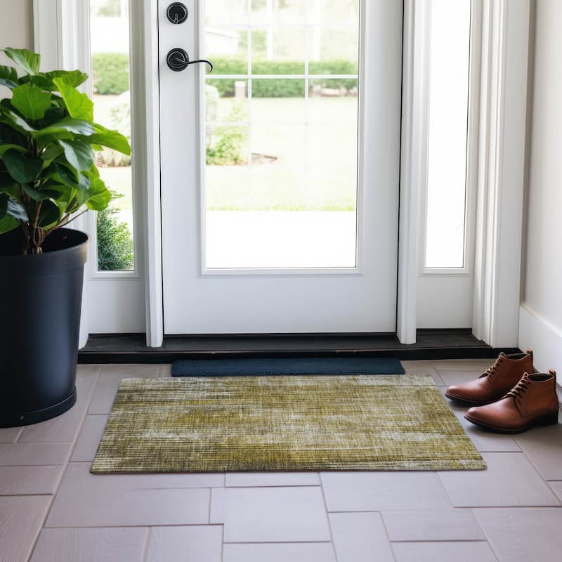 Machine Washable Indoor/ Outdoor Chantille Modern Ombre Rug - Brown - 1'8" x 2'6"
