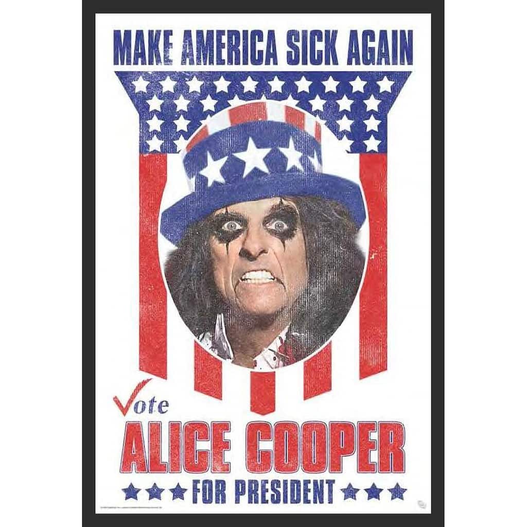 Alice Cooper President Framed Art Poster - 24 x 36 Inch