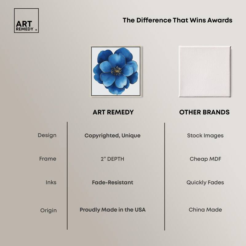 Blue Brilliance I Canvas by Art Remedy
