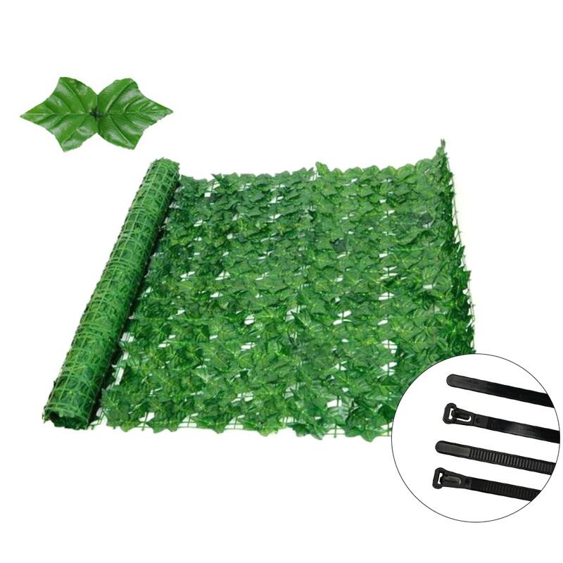 Artificial Fence Screen Decorative Privacy Fence Screen for Outdoor Garden - 39''x158'' - Sweet Potato Leaves