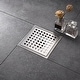 preview thumbnail 5 of 22, Luxier FD01 6 in. x 6 in. Stainless Steel Square Shower Floor Drain Stainless Steel