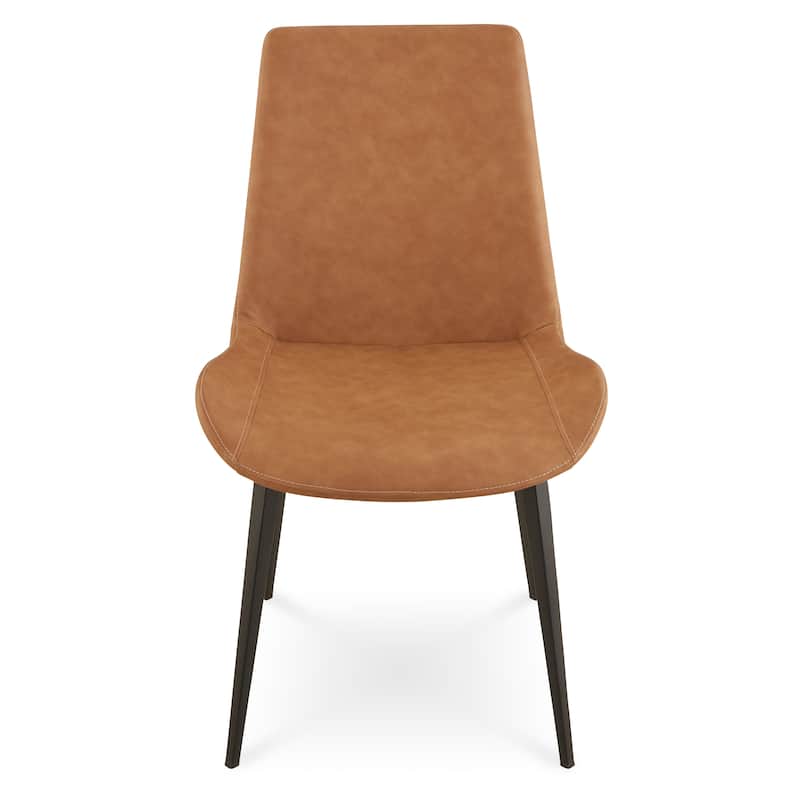 Nicoya Upholstered Dining Chair in Buckskin Synthetic Leather and Black - 34" x 36.1" x 23"