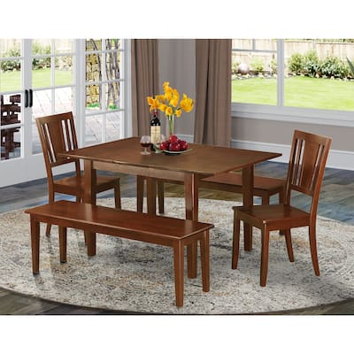 Luxury Dinette Set - Small Dining Table with Chairs & Bench - Modern Dining Room Furniture