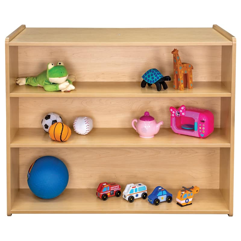 Tot Mate Laminate School Age Double Sided Storage Shelf - 46" x 23 1/2" x 37 1/2" - Assembled - Maple