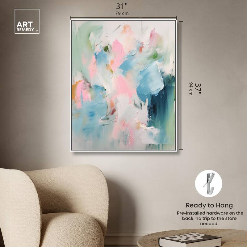 Neon Breeze I Canvas by Art Remedy