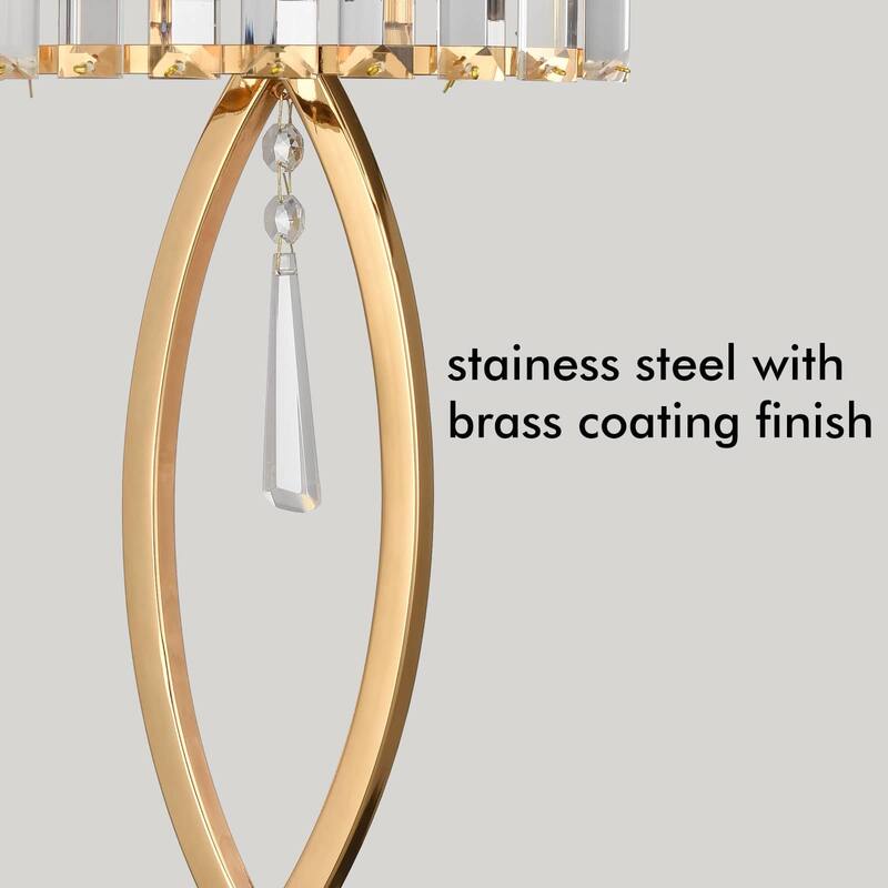 Destin Modern Brass Wall Sconce 2-Light Crystal Wall Sconce