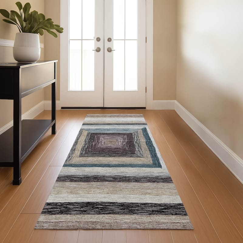 Premium Washable Super Soft Modern Dimensions Mayfield Rug - Beige - 2'3" x 7'6"