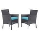 preview thumbnail 2 of 1, Majorca Resin Wicker Patio Dining Chair (Set of 2) Antique Black