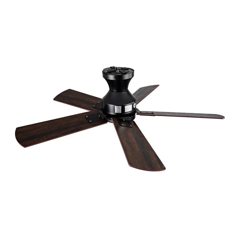 42" Low Profile Ceiling Fan with Light and Remote Control, Flush Mount, Reversible, 3CCT