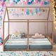 preview thumbnail 18 of 24, Twin Size Metal House 2 In 1 Beds Platform Beds Gold
