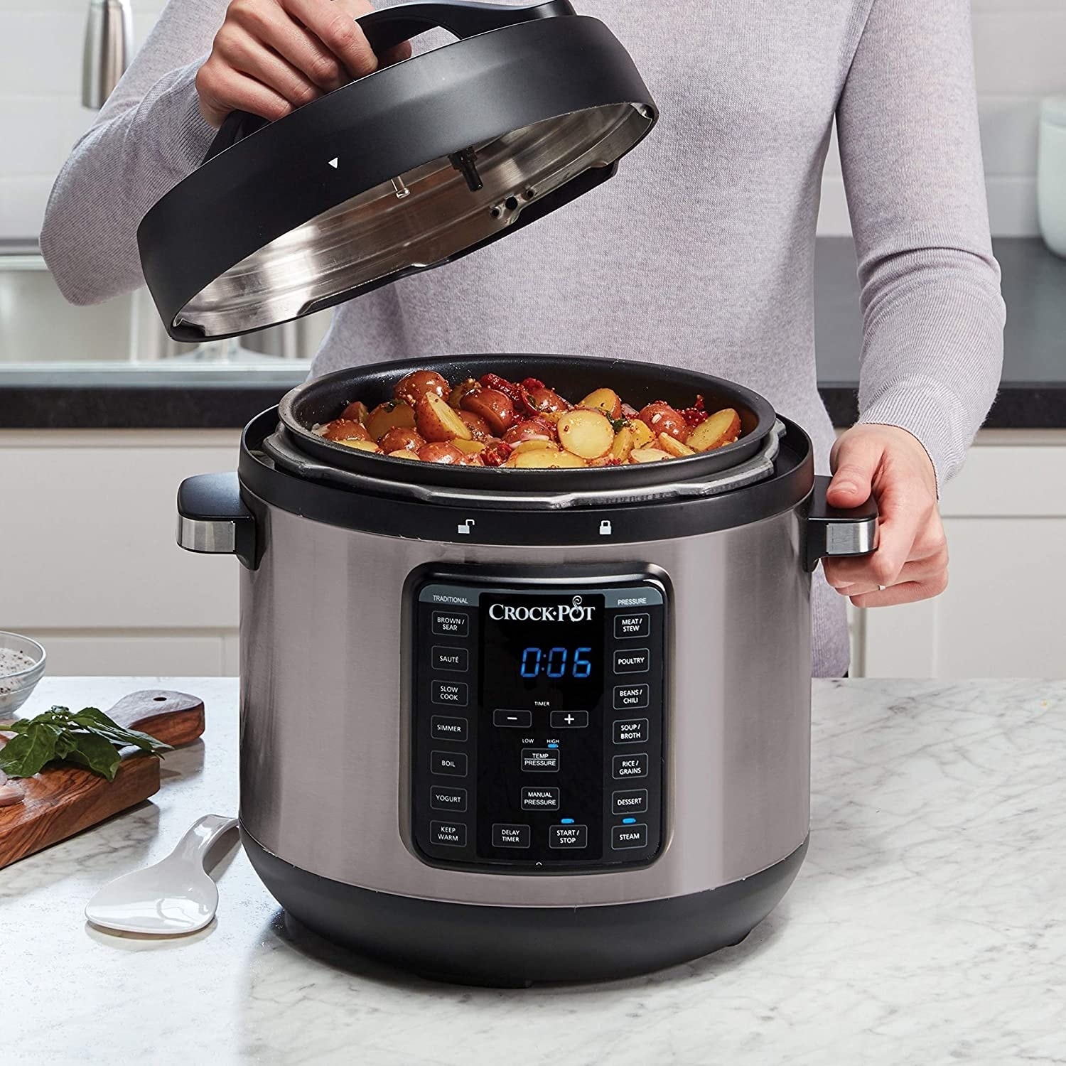 8 Quart Multi Use XL Express Crock Programmable Slow Cooker and Pressure Cooker with Manual Pressure Bed Bath Beyond 37532090