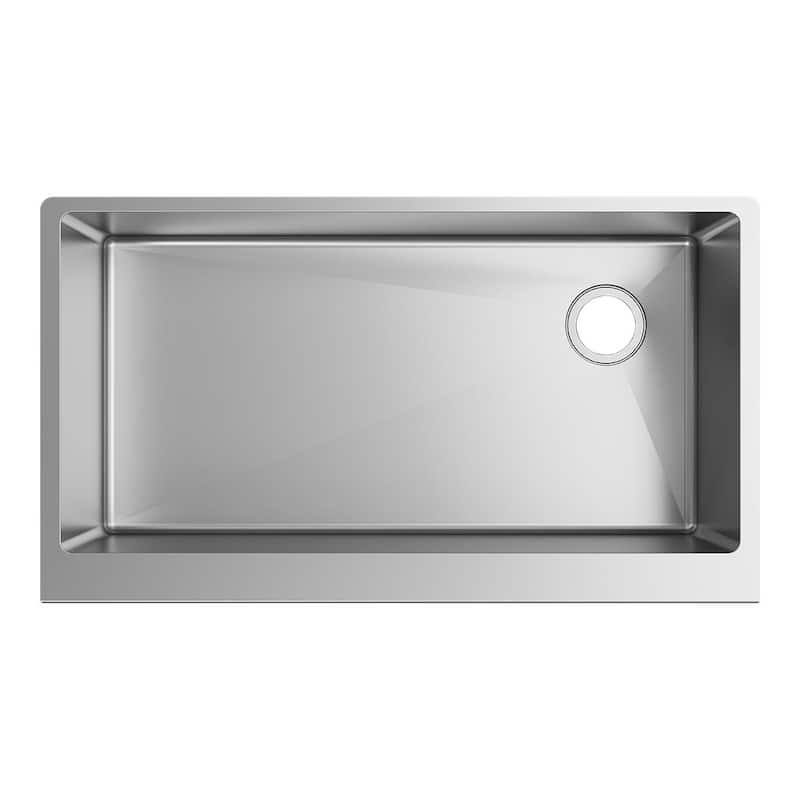 Elkay Crosstown 16 Gauge Stainless Steel 35-7/8" x 20-1/4" x 9" Single Bowl Tall Farmhouse Sink - Sink Only