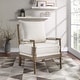preview thumbnail 10 of 41, Fletcher Spindle Chair in Fabric with Brushed Charcoal Finish Linen