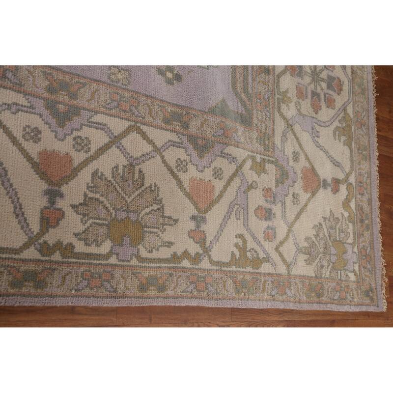 Large Oushak Oriental Rug Handmade Wool Carpet - 9'11"x 14'0"