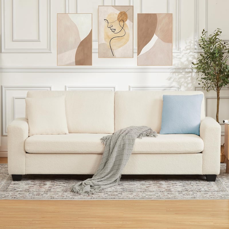 83'' Comfy Cloud Couch, Modern 3 Seater Deep Seat Sofa with Wide Armrester