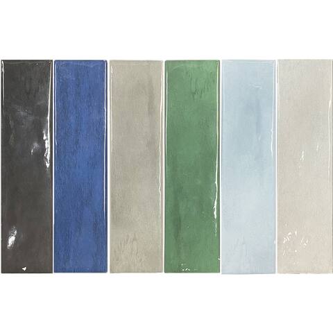 Anacleto Ceramic Pressed 3" x 12" Subway Tile for Bathroom and Kitchen