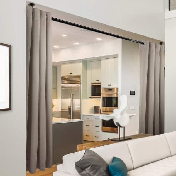 slide 2 of 15, InStyleDesign 96"H Room Divider Curtain with Grommet (1 Panel)