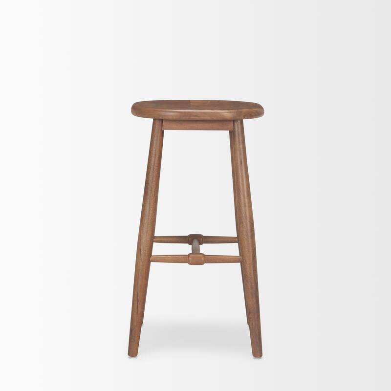 Ernest Medium Brown Wood Bar Stool
