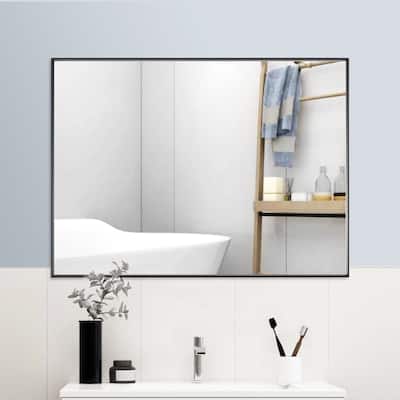 Modern Rectangle Metal Framed Bathroom Vanity Mirror Wall Mirror