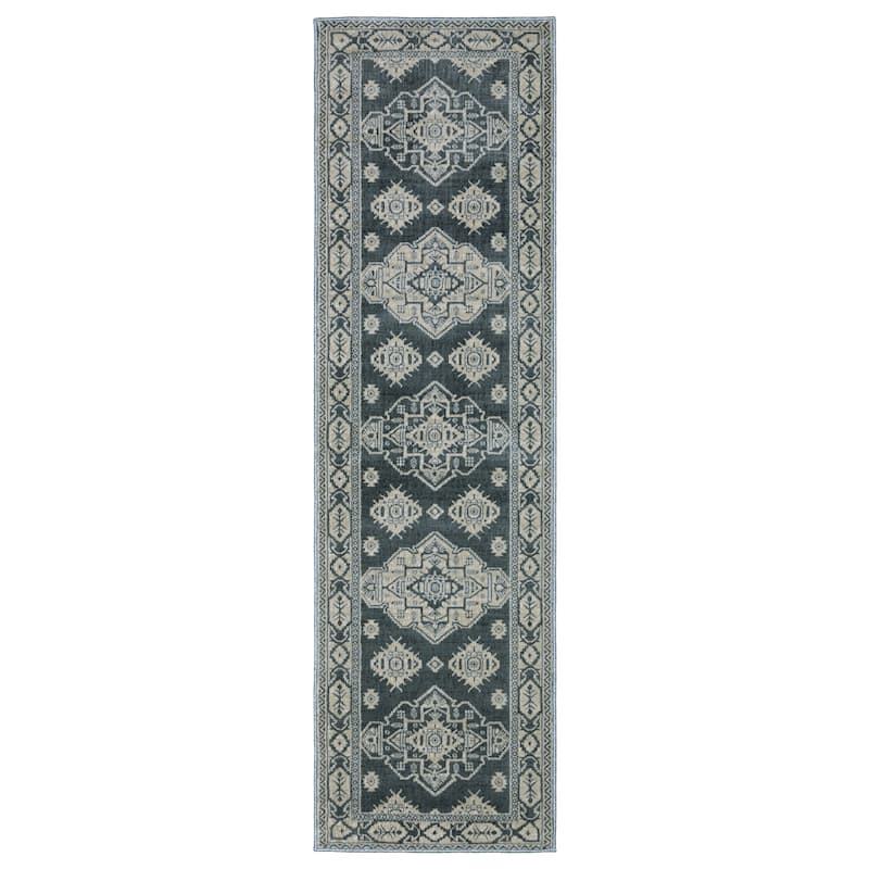 HomeRootsMedallion Traditional Rectangle Area Rug