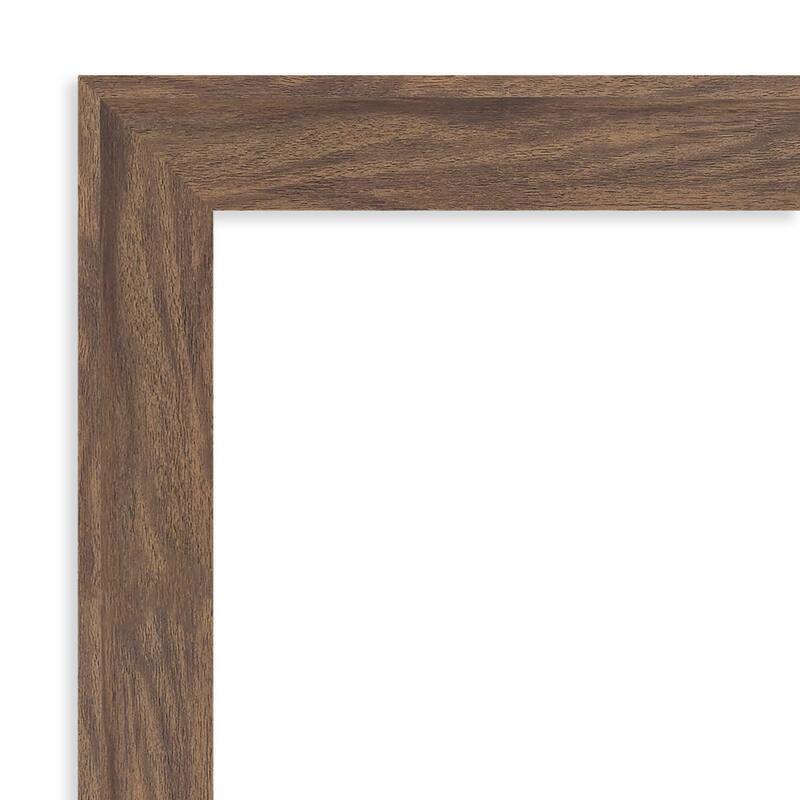 Pia Non-Beveled Framed Full-Length On the Door Mirror - Pia Medium Brown - 19 x 53 in