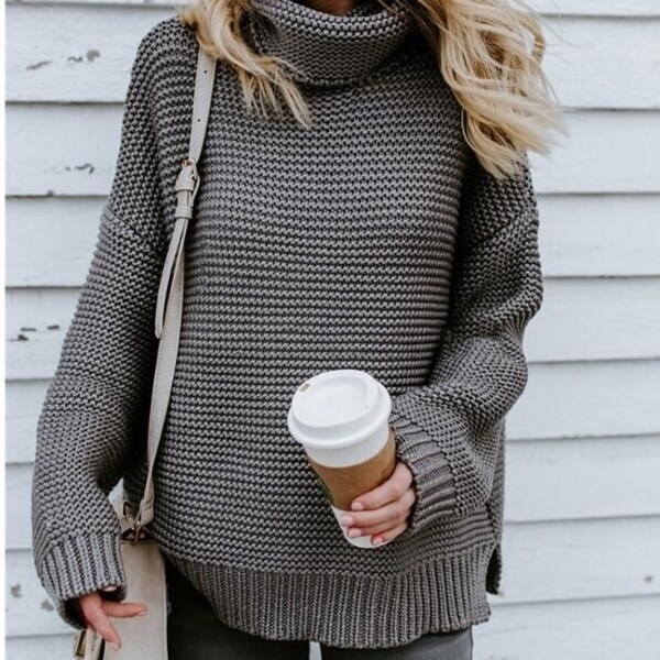 women's long sleeve pullover sweaters
