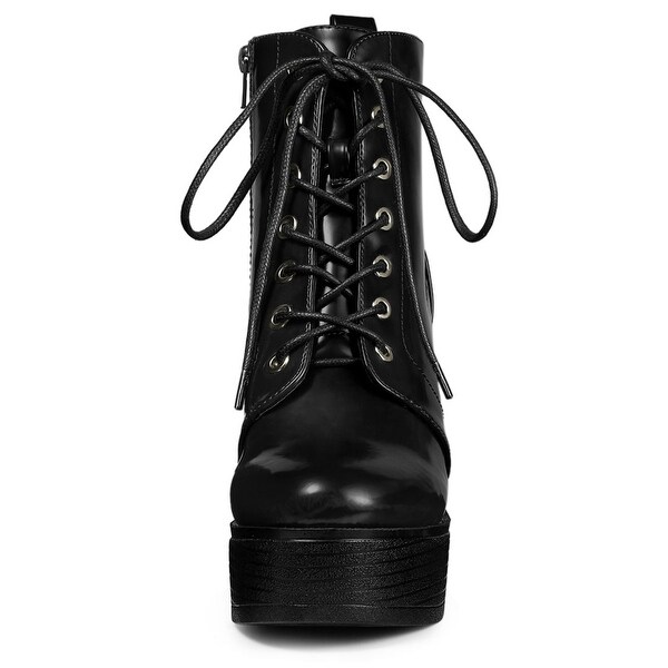 high heeled steel toe boots