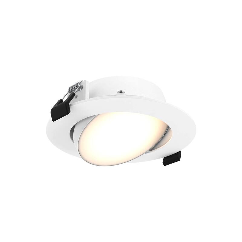 Fusion 4 Inch Round 5CCT Slim LED Recessed Gimbal Panel - 4 Inch - White