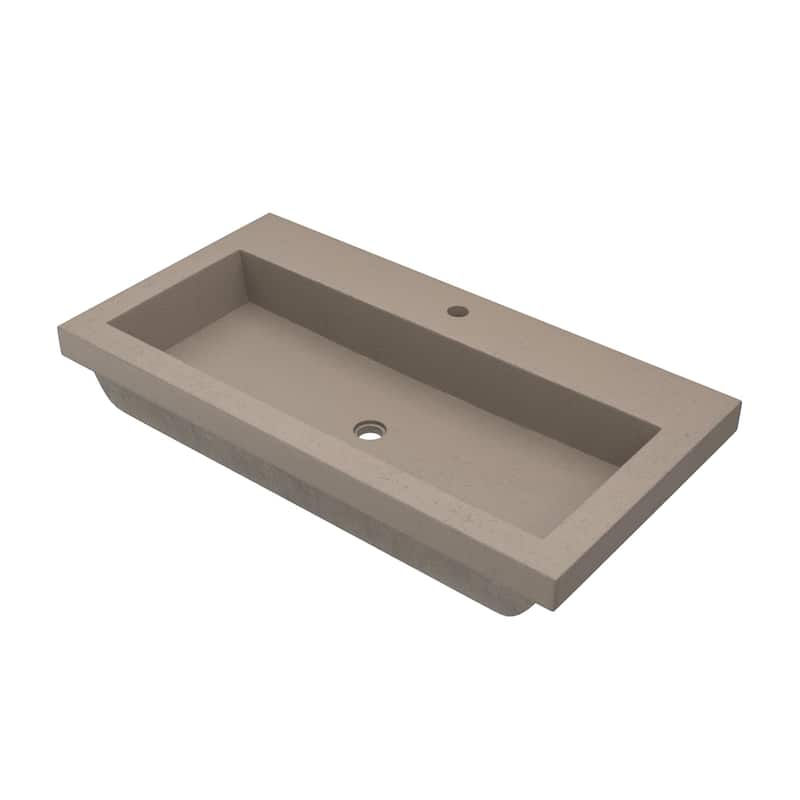 Native Trails Trough 36" NativeStone Drop In Bathroom Sink with 1 Hole