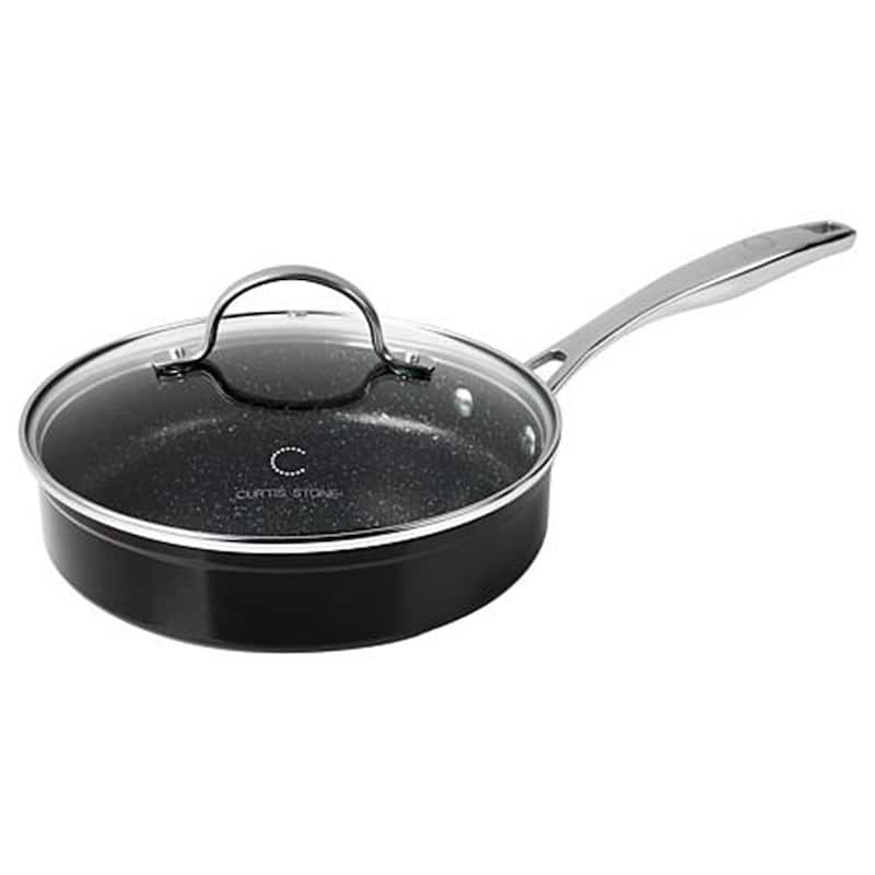 Curtis Stone 8" Sauté Pan with Lid Refurbished - Black
