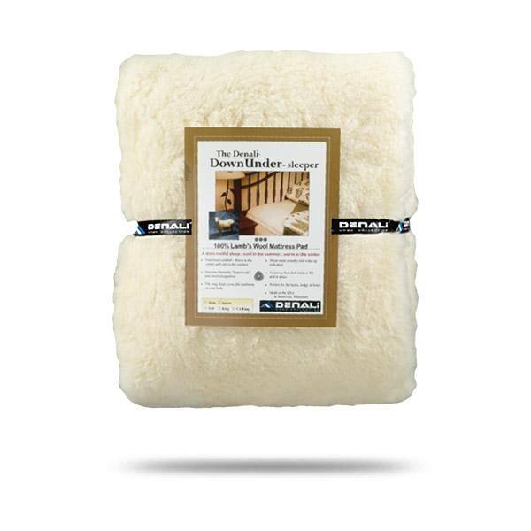 Denali Supreme Fitted King Size Wool Mattress Pad - White