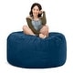 preview thumbnail 2 of 38, Jaxx 4 Foot Saxx Large Bean Bag Chair and Lounger for Teens and Adults - Microsuede