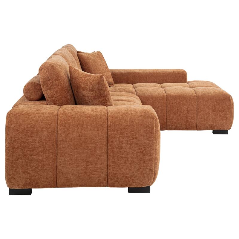 Octavia Fabric Upholstered Sectional Chaise Sofa