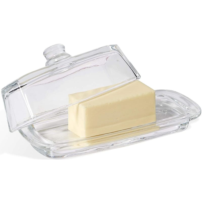 Bezrat 2 PC Crystal French Butter Dish