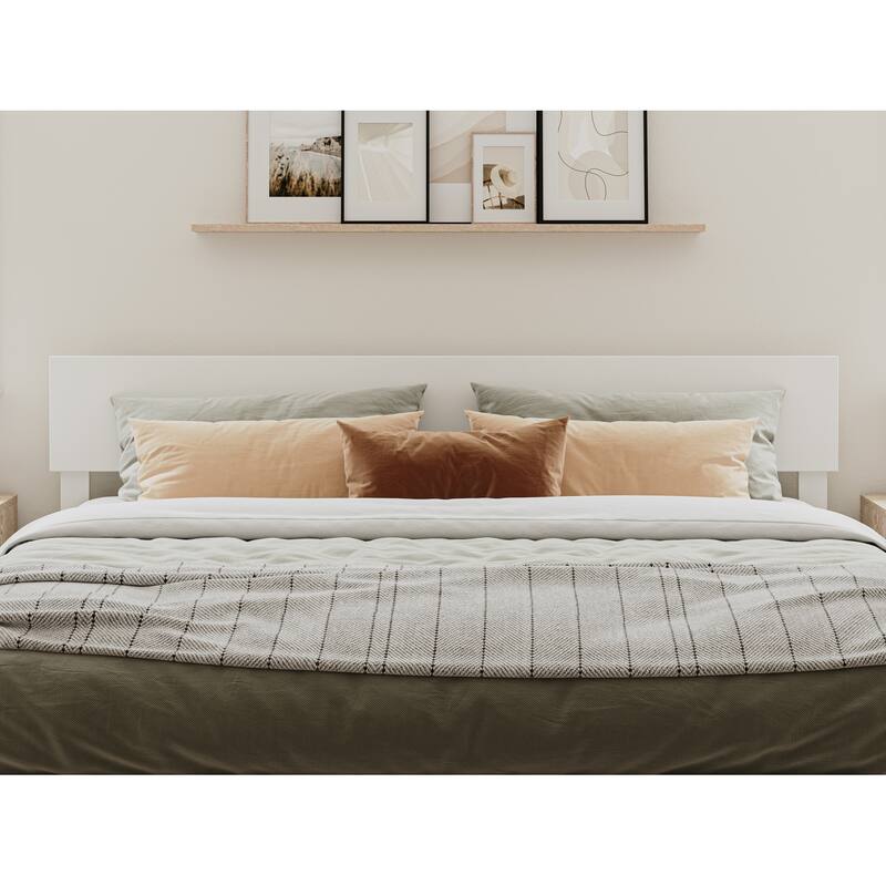 Modern Platform Bed - Solid Wood Low Profile Bed Frame - King Size Bed with USB Ports