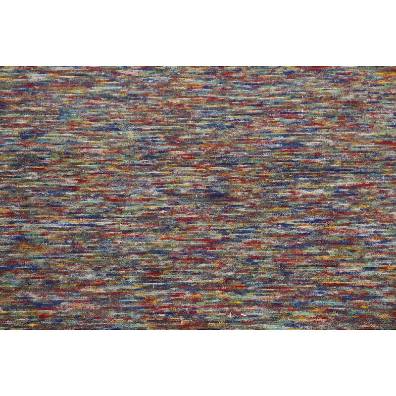 Hand Knotted Oriental 100% Wool Carpet Tribal Abstract Multi-Colored Gabbeh Area Rug - 8' 1'' X 5' 3''