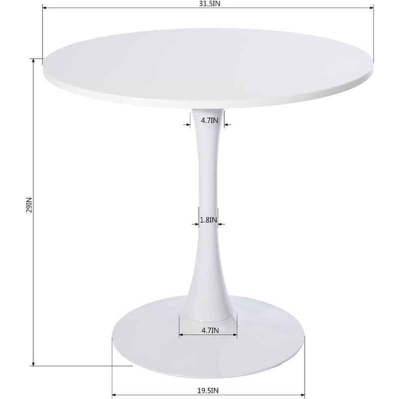 HomyLin 31.5 inches Round Dining Table with Pedestal Base