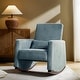 preview thumbnail 27 of 38, Julia 29.5"W Modern Solid Wood Nursery Rocking Chair with Lumbar Pillow by HULALA HOME