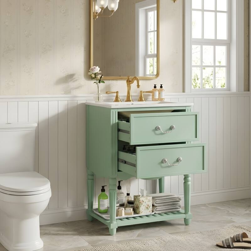 24'' Bathroom Vanity with Ceramic Sink