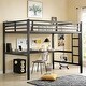preview thumbnail 16 of 26, Space-Saving Design Loft Bed with Desk, TwinXL/Full Size