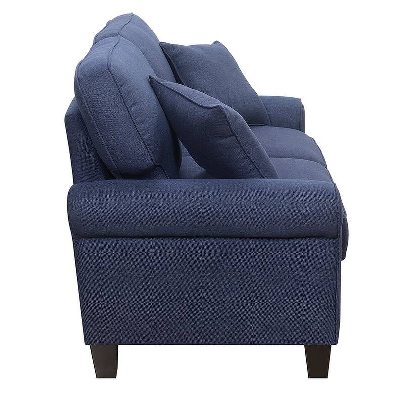 Serta Copenhagen 61" Loveseat for Two People, Pillowed Back Cushions and Rounded Arms, Durable Modern Upholstered Fabric