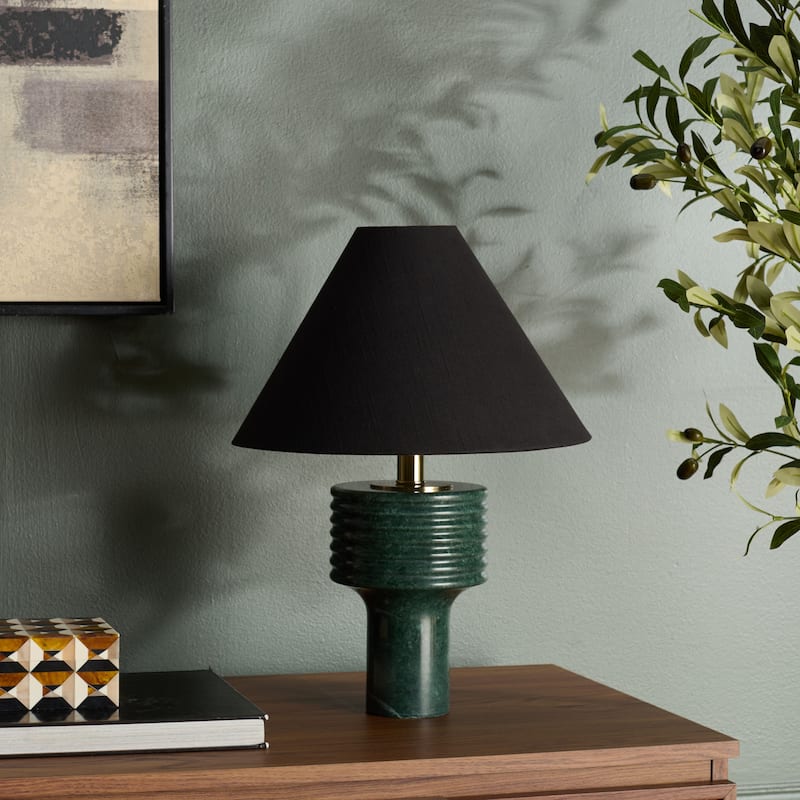 SAFAVIEH Couture Giana,18-inch, Marble Table Lamp - 13"W x 13"D x 18"H