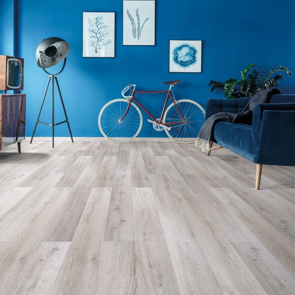 Pike 6x48 White Almond SPC Matte Wood Look Plank Vinyl Tile - Floor & Wall - Large Format