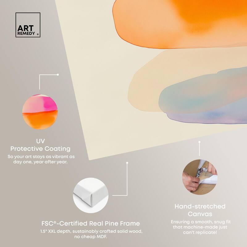 Pebble Palette Canvas by Art Remedy, Gallery Wrapped