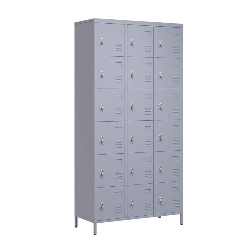 18 Door 72"H Metal Lockers With Lock